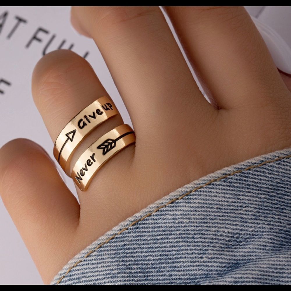 Everything 5/$10 Going out of business sale!! NEW “Never Give Up” Ring